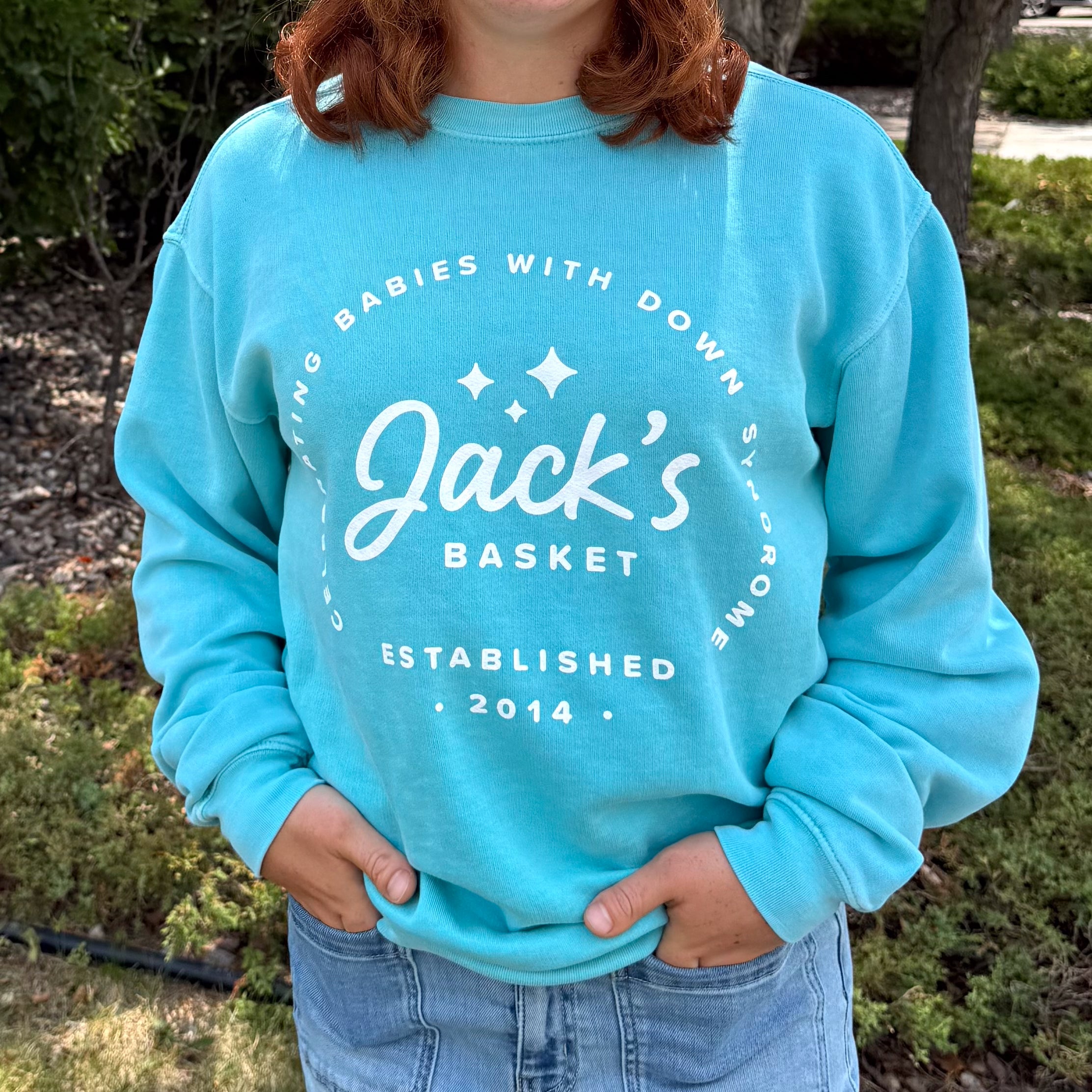Jack's Basket Teal Sweatshirt