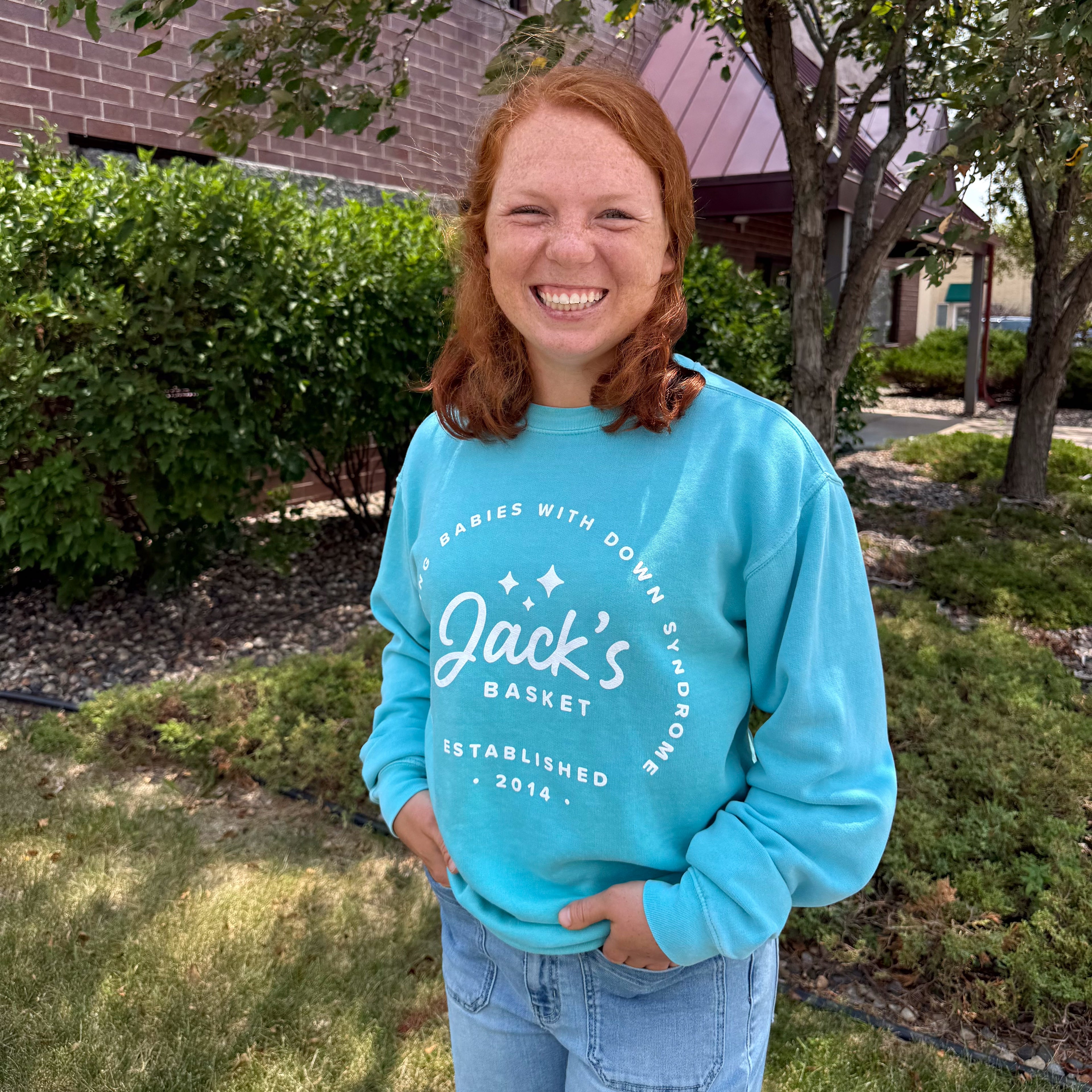 Jack's Basket Teal Sweatshirt
