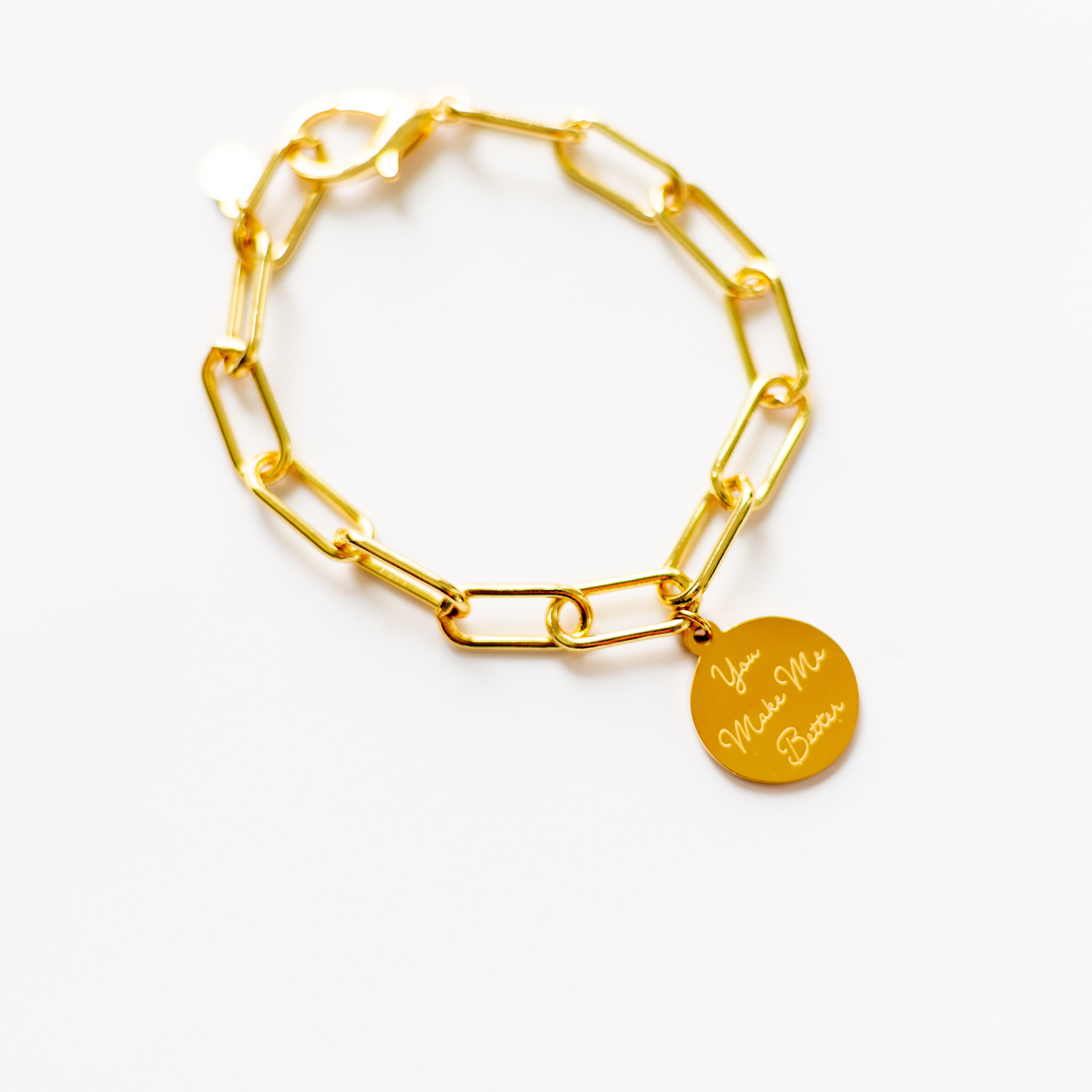 You Make Me Better Chain Bracelet - Gold