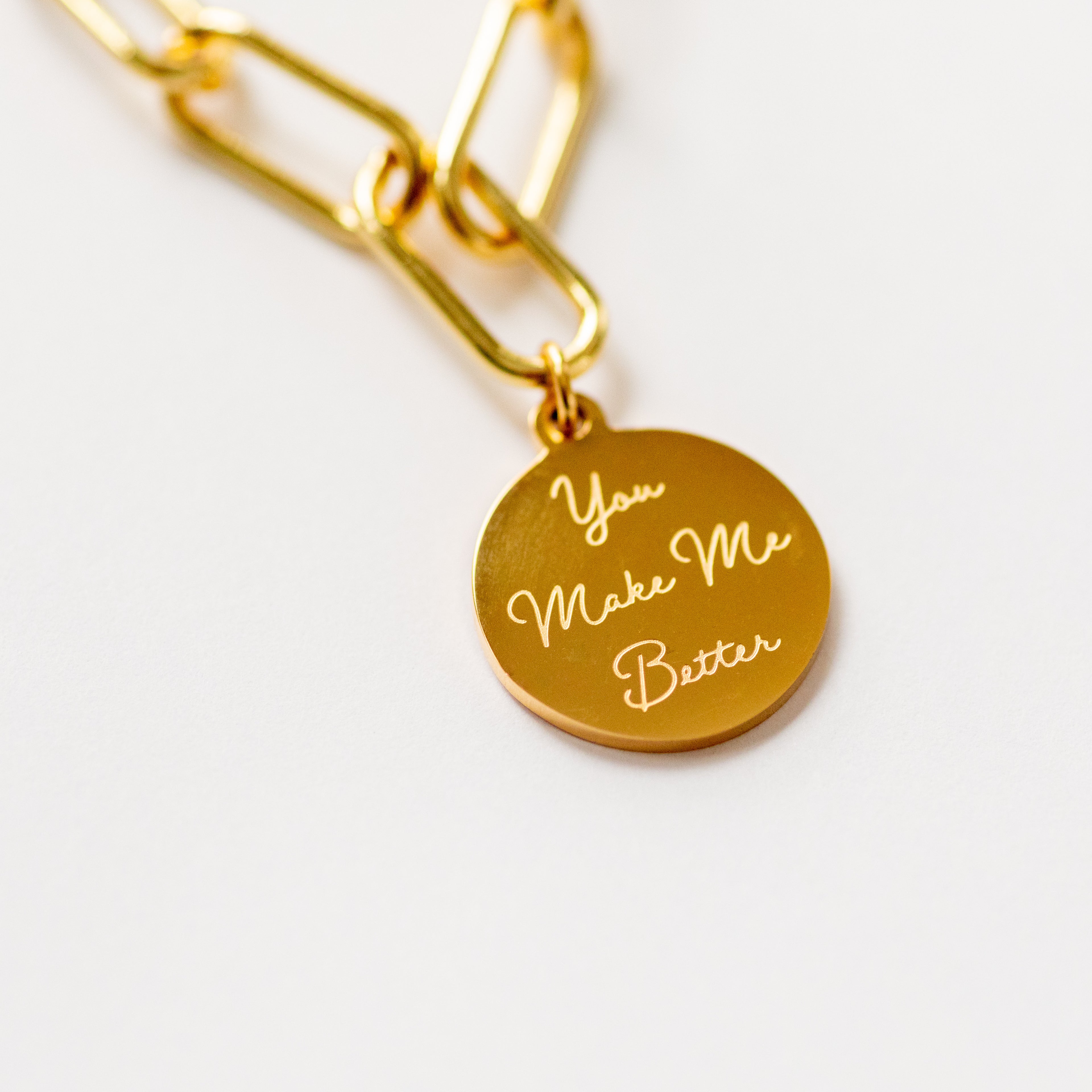 You Make Me Better Chain Bracelet - Gold