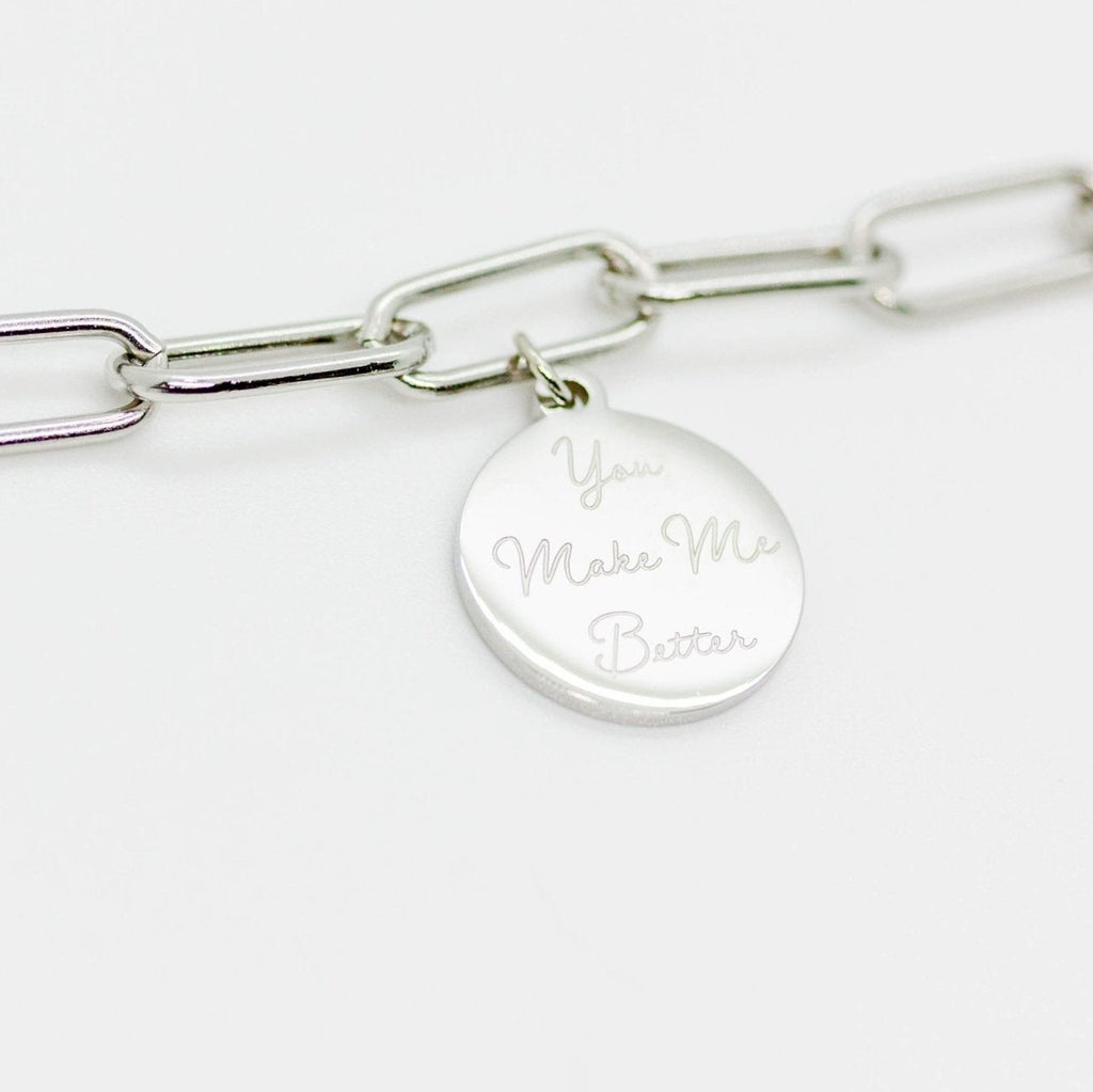 You Make Me Better Necklace - Silver