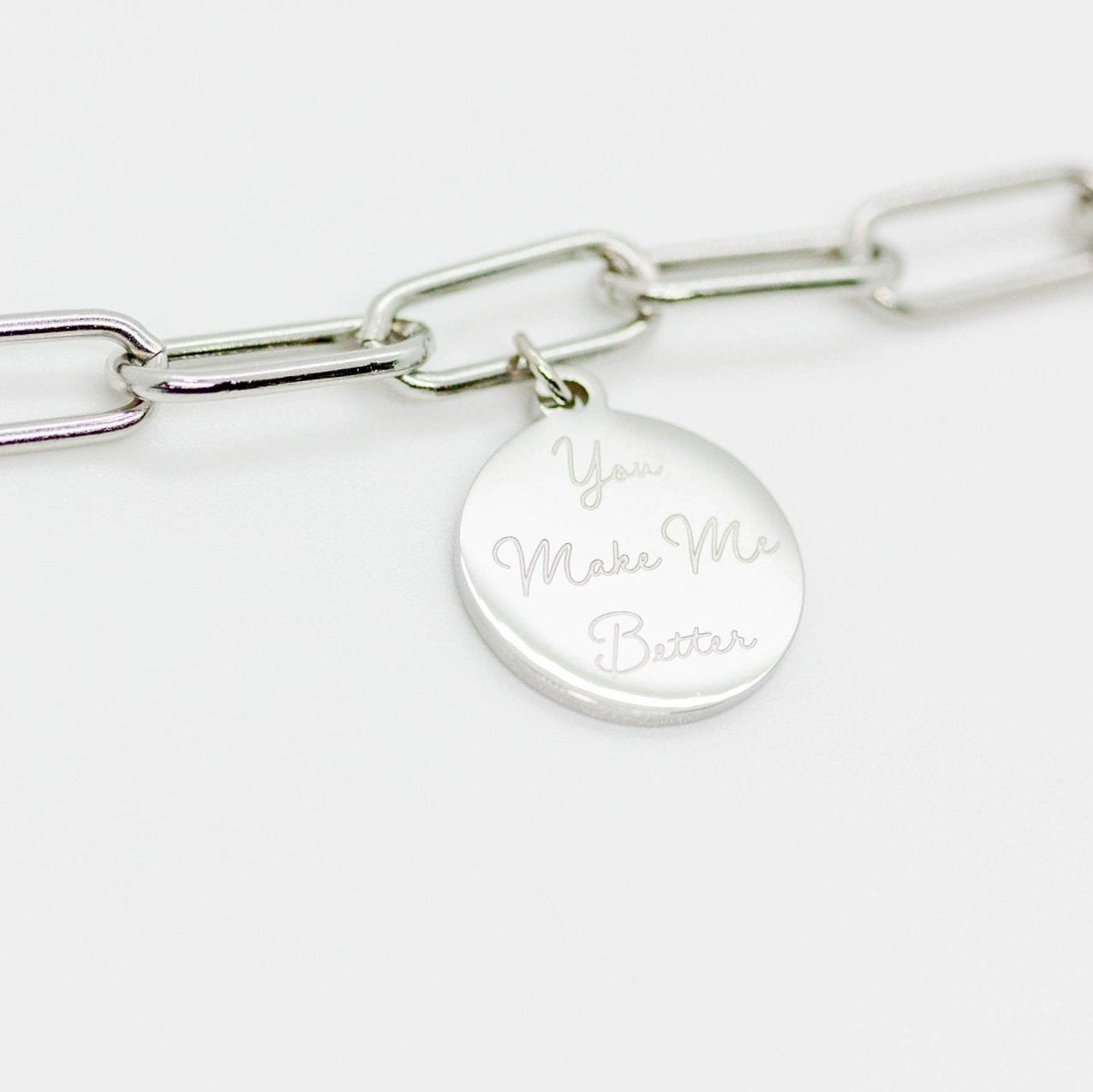 You Make Me Better Necklace - Silver